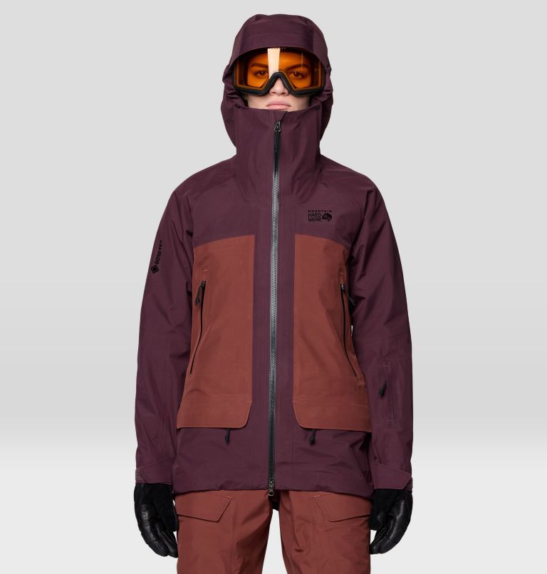 Women's Boundary Ridge GORE-TEX Jacket, Color: Blackberry, Bourbon Brown, image 6