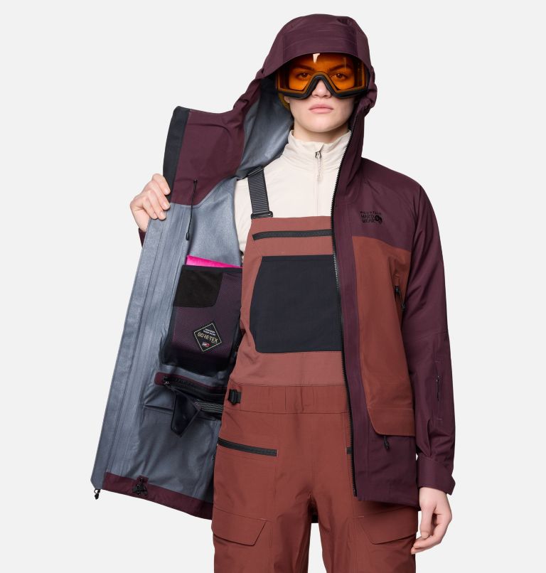 Women's Boundary Ridge GORE-TEX Jacket, Color: Blackberry, Bourbon Brown, image 7