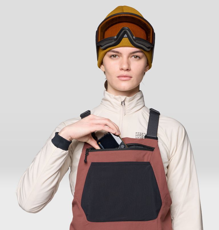 Women's Boundary Ridge GORE-TEX Bib, Color: Bourbon Brown, image 5