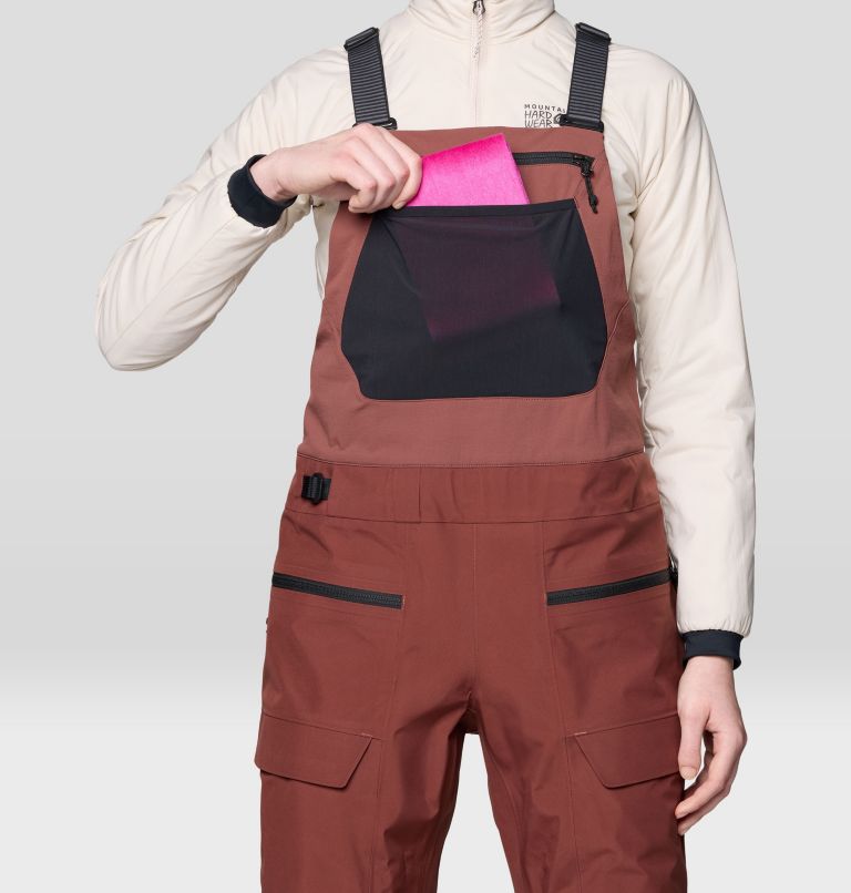Women's Boundary Ridge GORE-TEX Bib, Color: Bourbon Brown, image 6