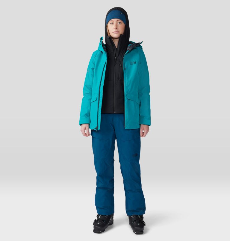 Mountain Warehouse Snow Mens Teal Blue Ski Pants Lightweight Button/Zip