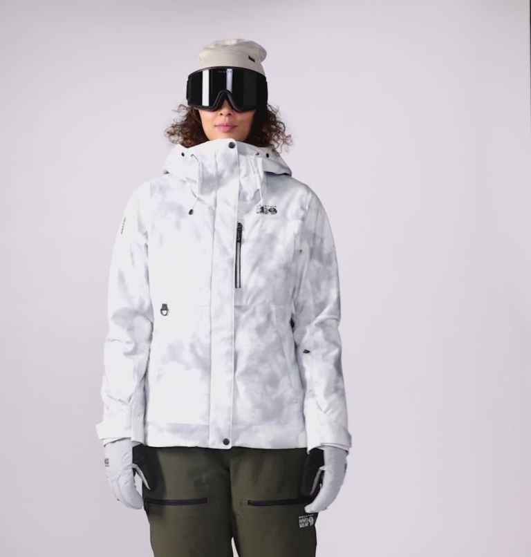 Women's Powder Maven Jacket, Color: Glacial Ice Dye Print
