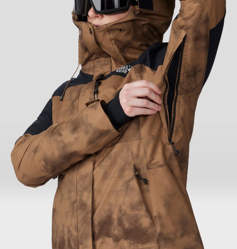 Women's Powder Maven Jacket, Color: Corozo Nut Ice Dye Print, image 7