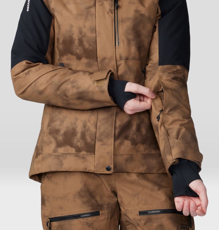 Women's Powder Maven Jacket, Color: Corozo Nut Ice Dye Print, image 8