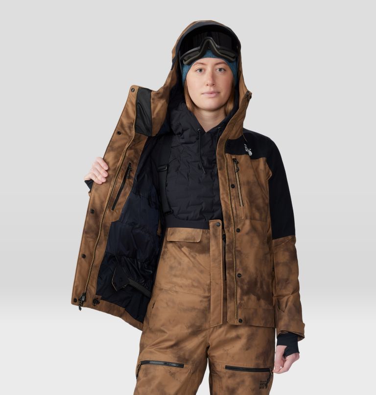 Women's Powder Maven Jacket, Color: Corozo Nut Ice Dye Print, image 10