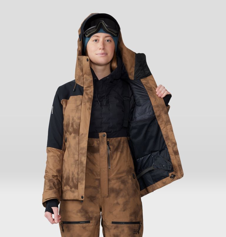 Women's Powder Maven Jacket, Color: Corozo Nut Ice Dye Print, image 11