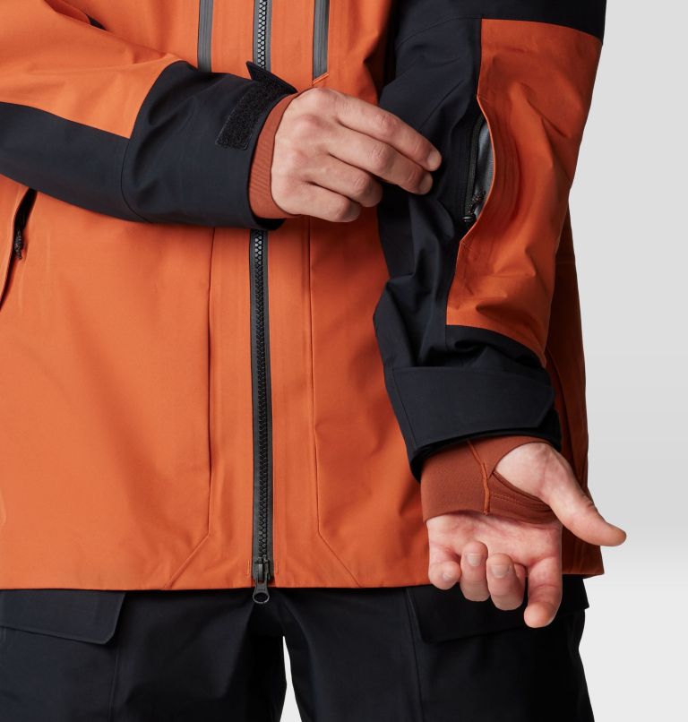 Men's Boundary Ridge GORE-TEX Jacket, Color: Raw Carnelian, Black, image 11