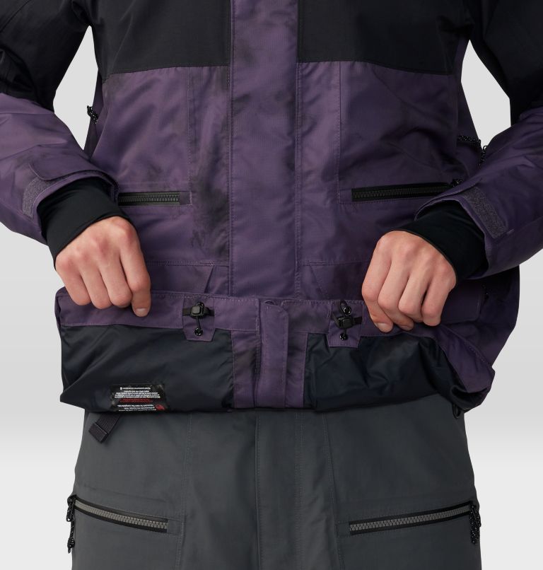 Men's First Tracks Jacket, Color: Blurple Ice Dye Print, image 9