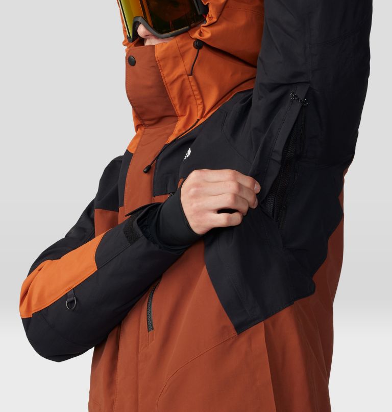 Men's First Tracks Insulated Jacket, Color: Iron Oxide, Raw Carnilian, image 7