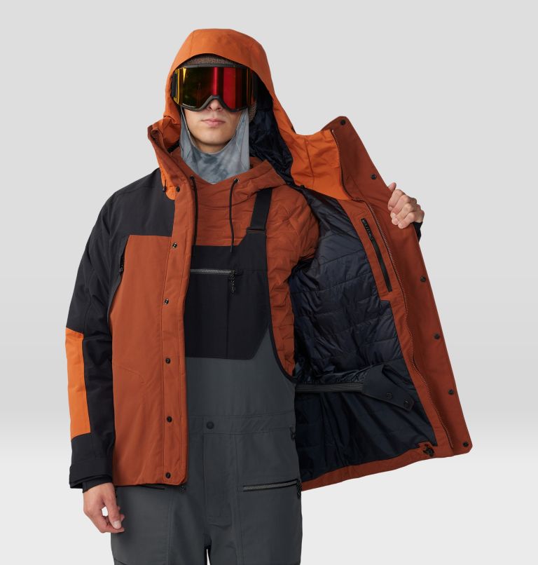 Men's First Tracks Insulated Jacket, Color: Iron Oxide, Raw Carnilian, image 11