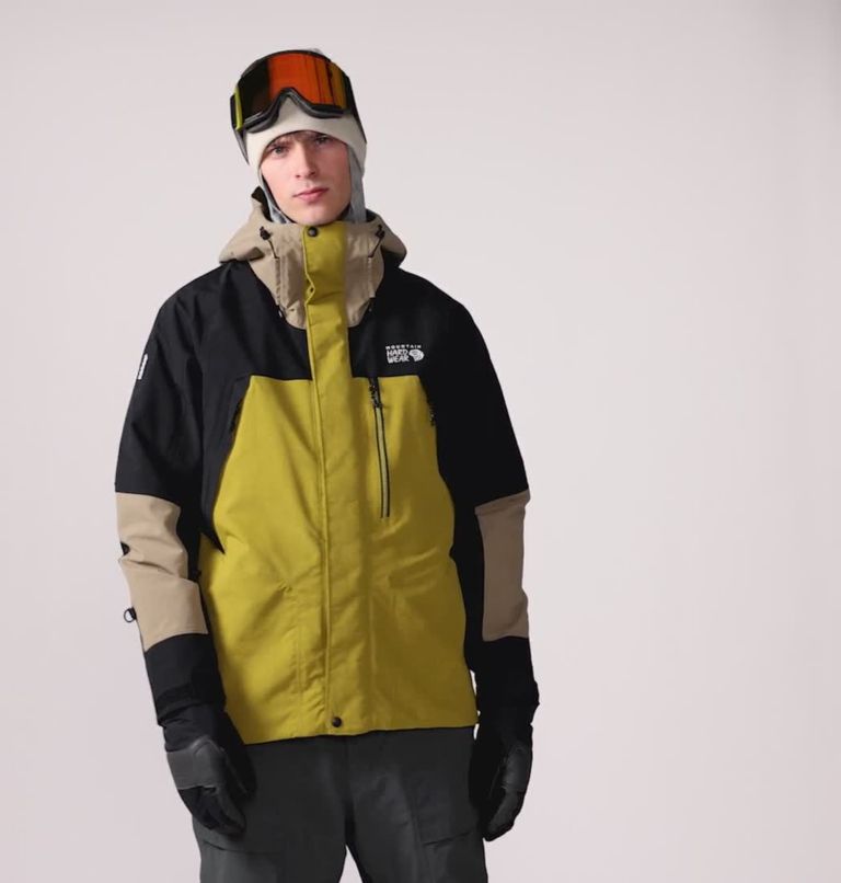 Men's First Tracks Insulated Jacket, Color: Dark Bolt, Trail Dust