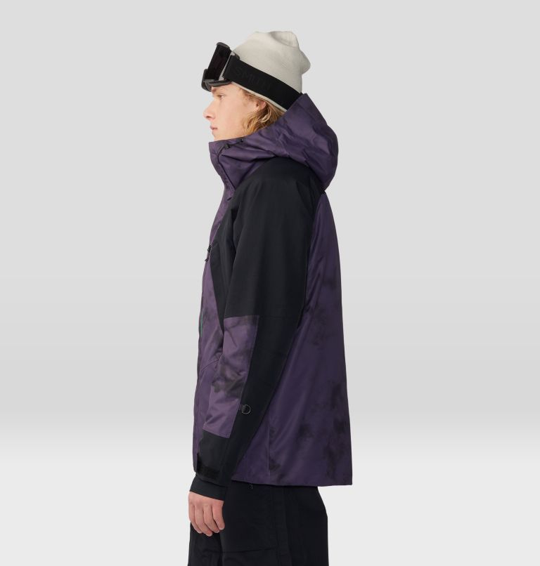 Men's First Tracks Insulated Jacket, Color: Blurple Ice Dye Print, image 3