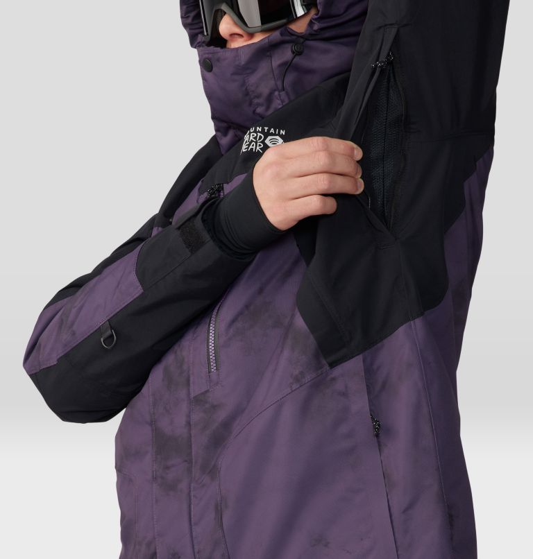 Men's First Tracks Insulated Jacket, Color: Blurple Ice Dye Print, image 7