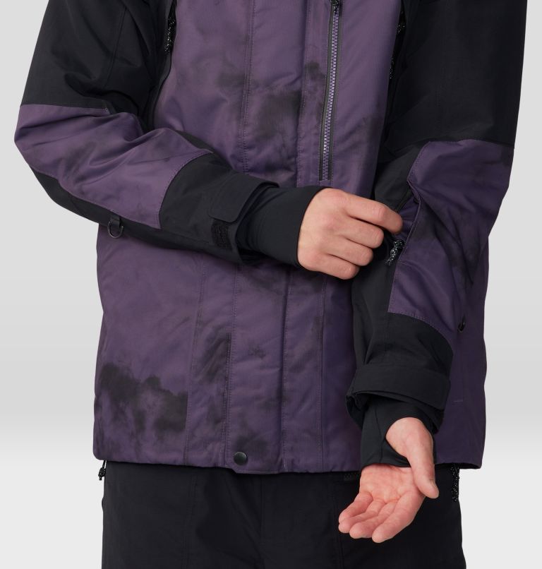 Men's First Tracks Insulated Jacket, Color: Blurple Ice Dye Print, image 8