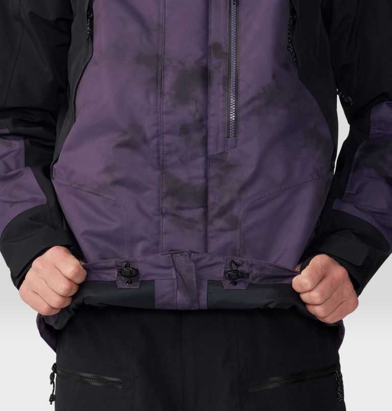 Men's First Tracks Insulated Jacket, Color: Blurple Ice Dye Print, image 9