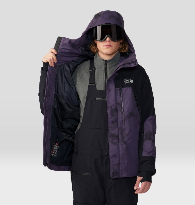 Thumbnail: Men's First Tracks Insulated Jacket, Color: Blurple Ice Dye Print, image 10