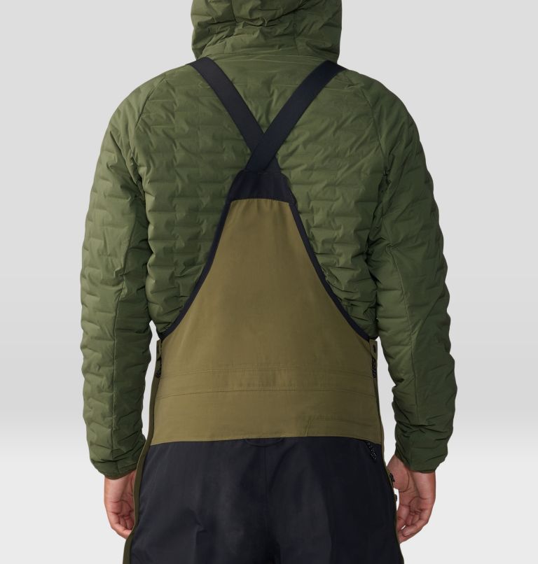 Men's First Tracks Bib, Color: Combat Green, Black, image 6