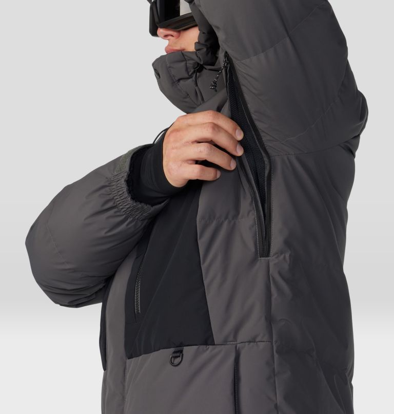 Thumbnail: Men's First Tracks Down Jacket, Color: Volcanic, image 7