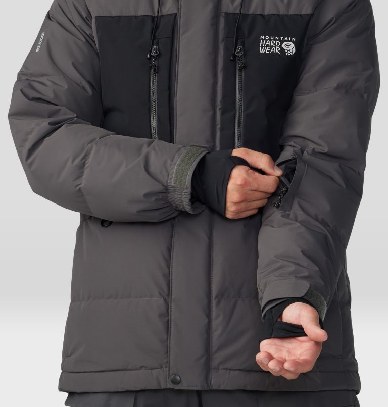 Thumbnail: Men's First Tracks Down Jacket, Color: Volcanic, image 8