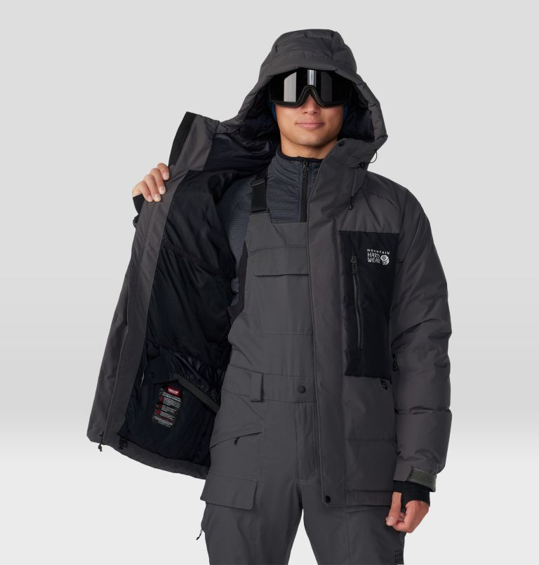 Thumbnail: Men's First Tracks Down Jacket, Color: Volcanic, image 10
