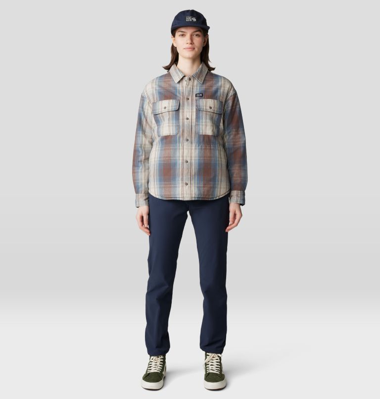 Women's Dolores Insulated Flannel Shacket, Color: Choss Starlights Plaid, image 7