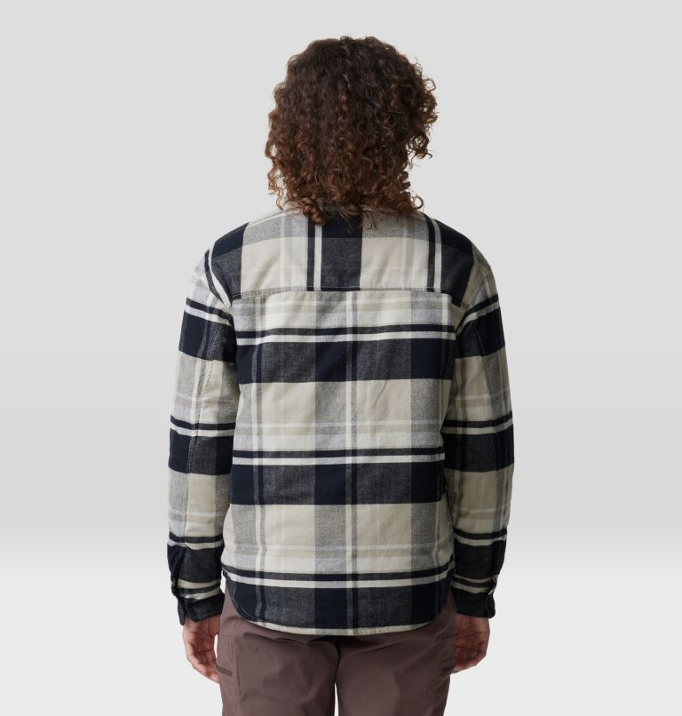 Thumbnail: Women's Dolores Insulated Flannel Shacket, Color: Oyster Shell, image 2