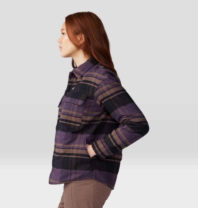 Thumbnail: Women's Dolores Insulated Flannel Shacket, Color: Blurple, image 3
