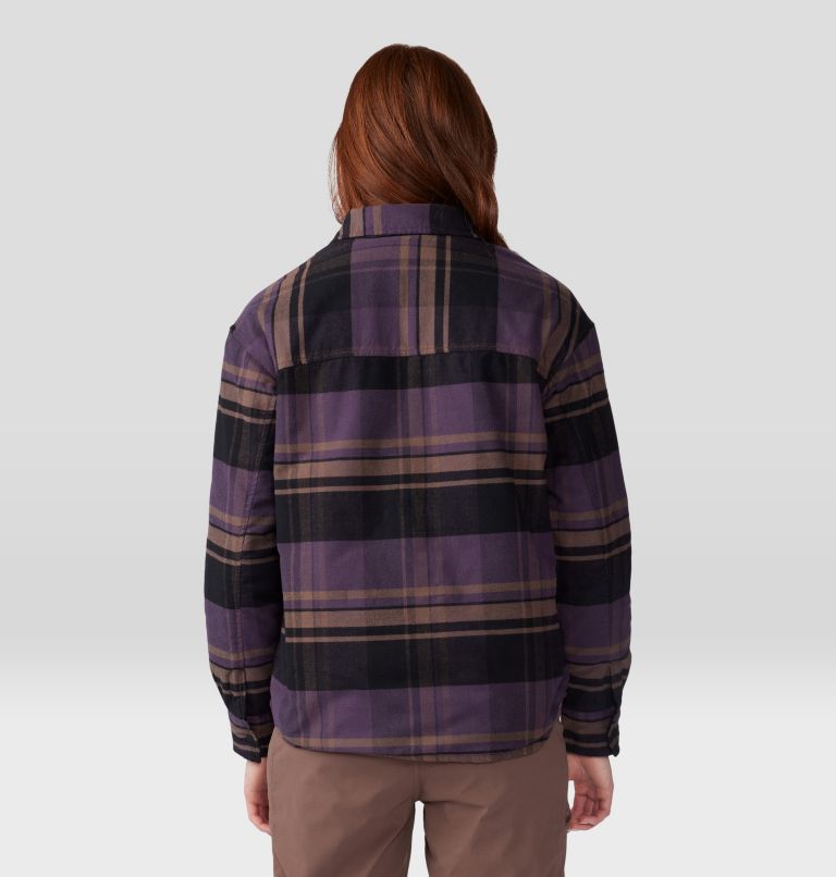 Women's Dolores Insulated Flannel Shacket, Color: Blurple, image 2