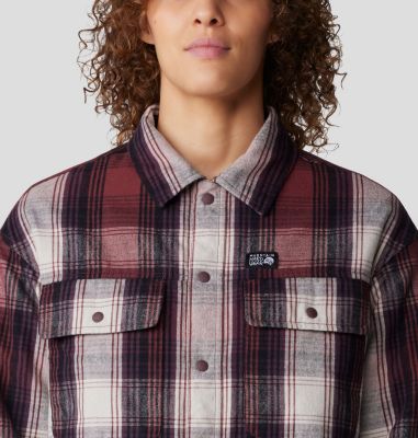 Women's Dolores Insulated Flannel Shacket, Color: Pluot Starlights Plaid, image 12