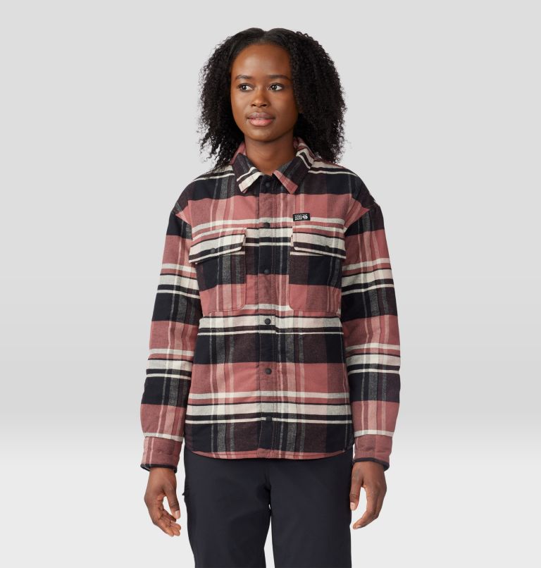 Women's Dolores Insulated Flannel Shacket, Color: Clay Earth, image 1