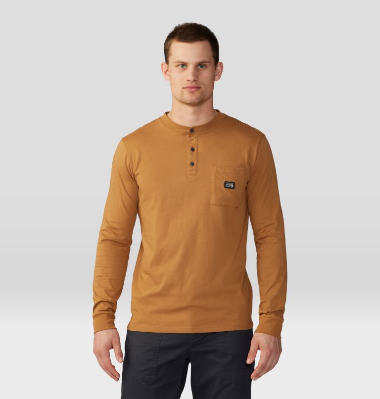 Cotton henley clearance shirt