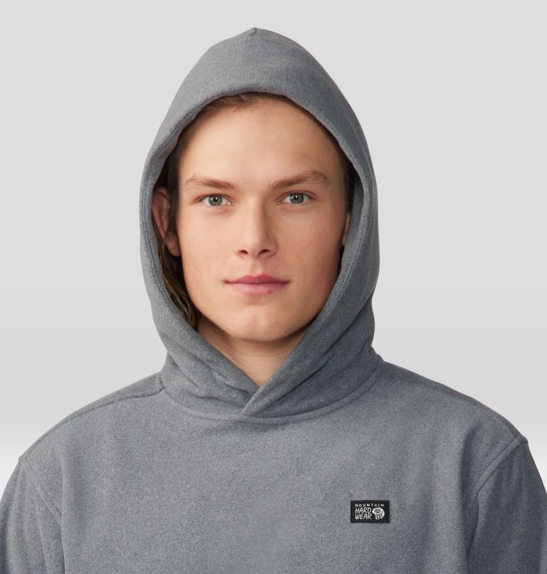 Thumbnail: Men's Microchill Hoody, Color: Foil Grey Heather, image 4