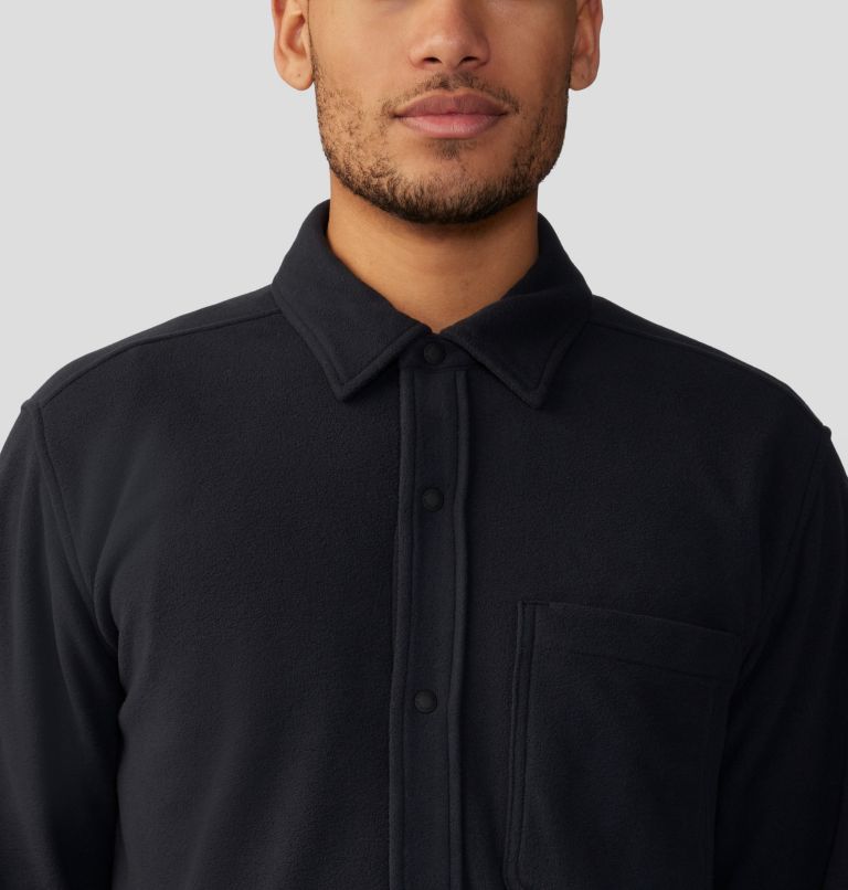 Thumbnail: Men's Microchill Long Sleeve Shirt, Color: Black, image 4
