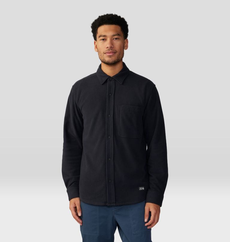 Men's Microchill Long Sleeve Shirt, Color: Black, image 1