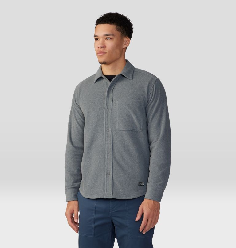 Thumbnail: Men's Microchill Long Sleeve Shirt, Color: Foil Grey Heather, image 6