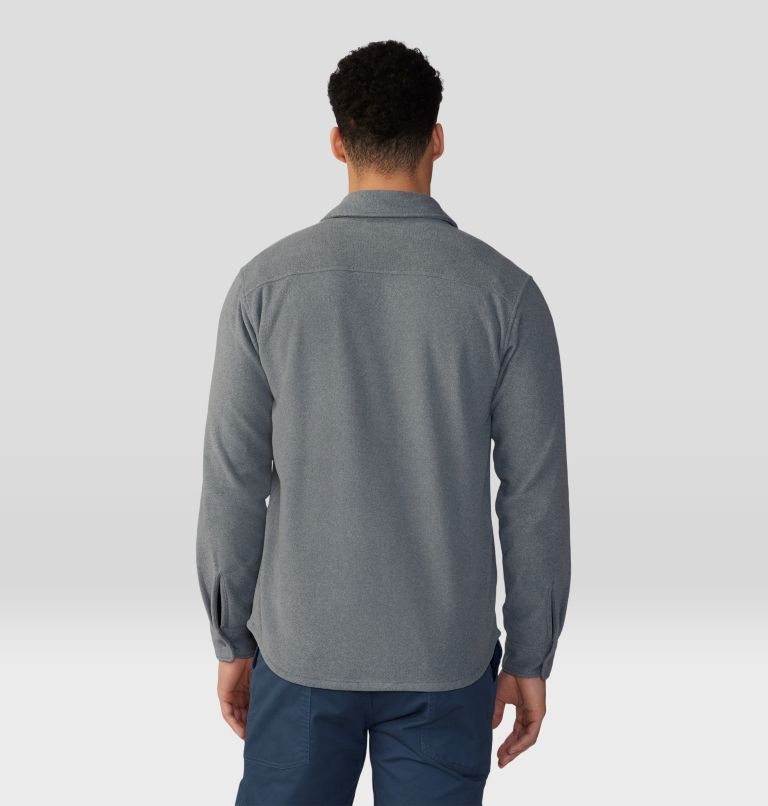 Thumbnail: Men's Microchill Long Sleeve Shirt, Color: Foil Grey Heather, image 2