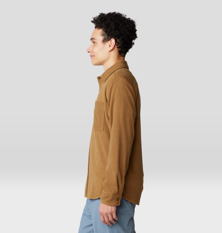 Men's Microchill Long Sleeve Shirt, Color: Golden Brown Heather, image 3