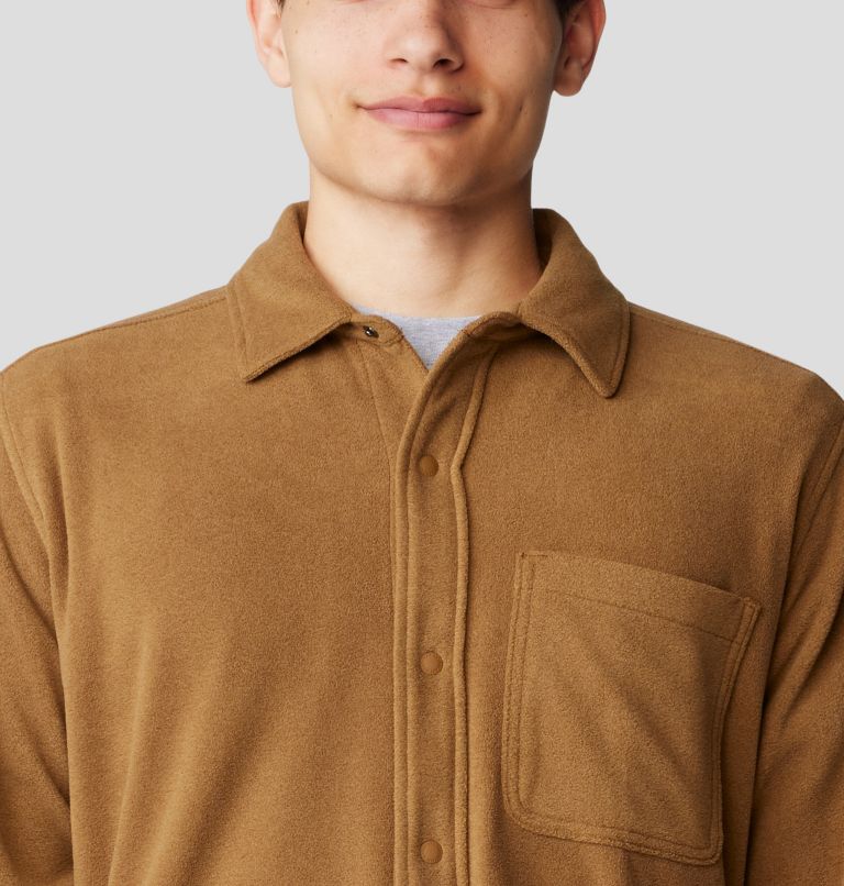 Men's Microchill Long Sleeve Shirt, Color: Golden Brown Heather, image 4
