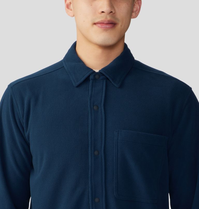 Men's Microchill Long Sleeve Shirt, Color: Hardwear Navy, image 4