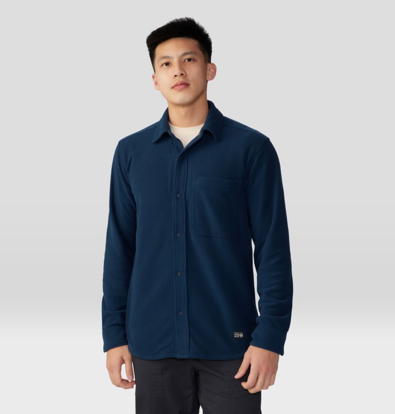 Thumbnail: Men's Microchill Long Sleeve Shirt, Color: Hardwear Navy, image 1