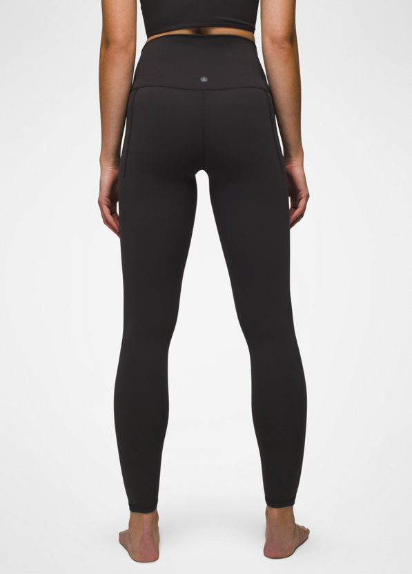 PrAna Women's Activewear Yoga Pants Mid Rise Capri Leggings, Black