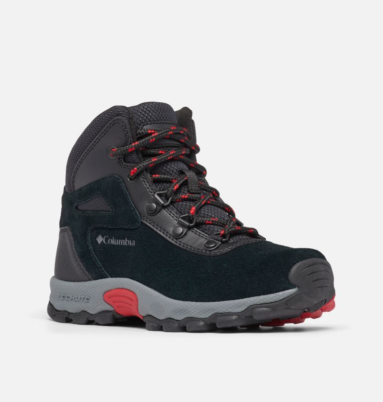 Thumbnail: Youth Newton Ridge Amped Hiking Boot, Color: Black, Mountain Red, image 2