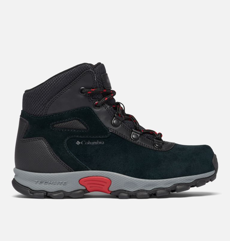 Youth Newton Ridge Amped Hiking Boot, Color: Black, Mountain Red, image 3