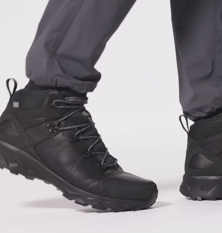 Chaussure de Randonnée en Cuir Imperméable Peakfreak II Mid Outdry Homme, Color: Black, Graphite