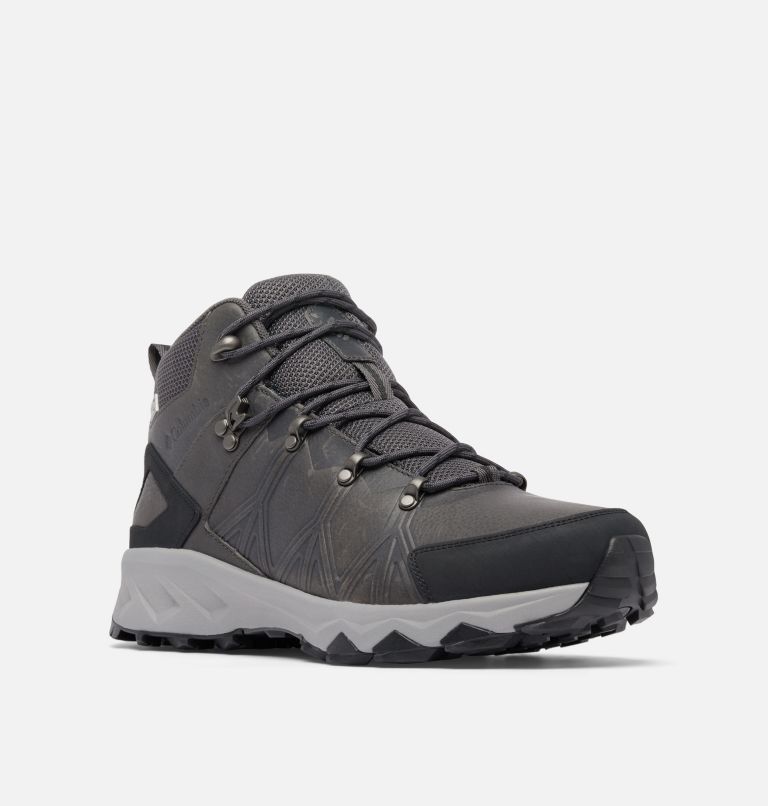Men's Peakfreak II Mid OutDry Leather Shoe, Color: Ti Grey Steel, Dark Grey, image 3