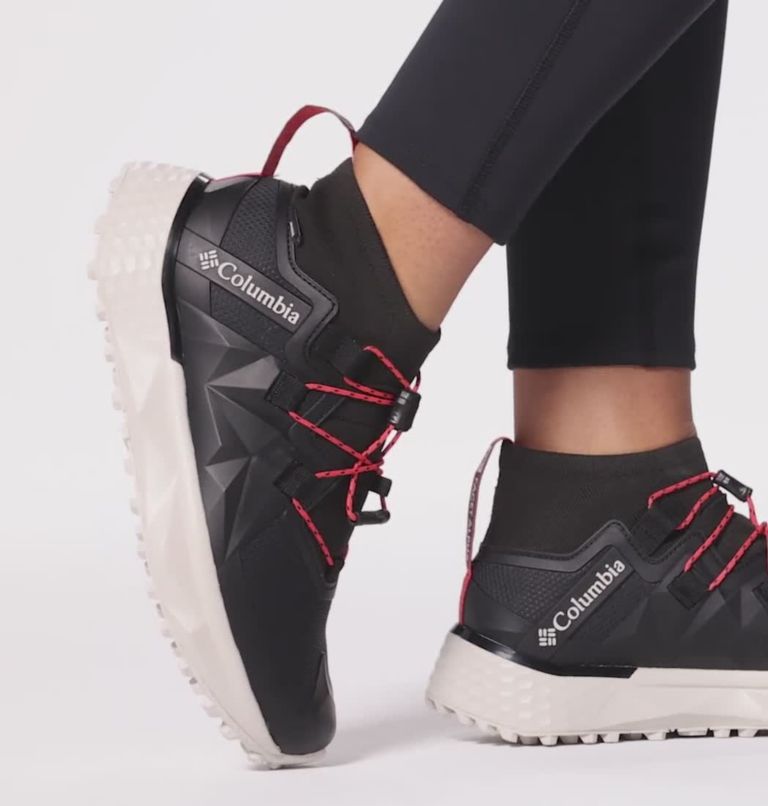 Women's Facet 75 Alpha OutDry Shoe, Color: Black, Red Coral