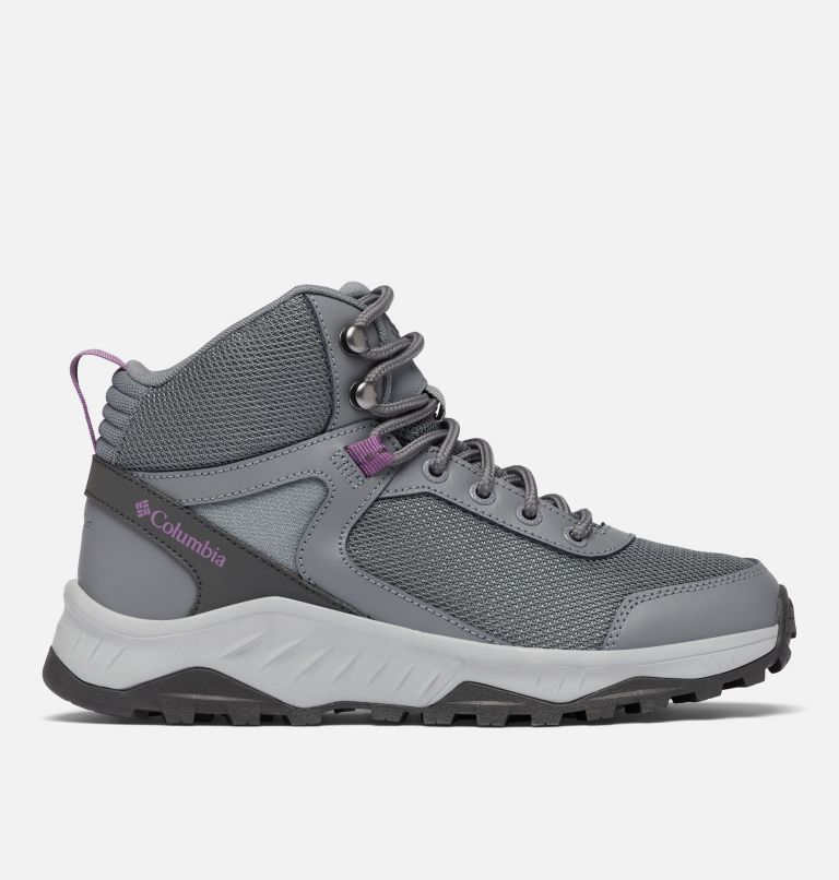 Women's Trailstorm Ascend Mid Waterproof Hiking Boots, Color: Ti Grey Steel, Dark Lavender, image 3