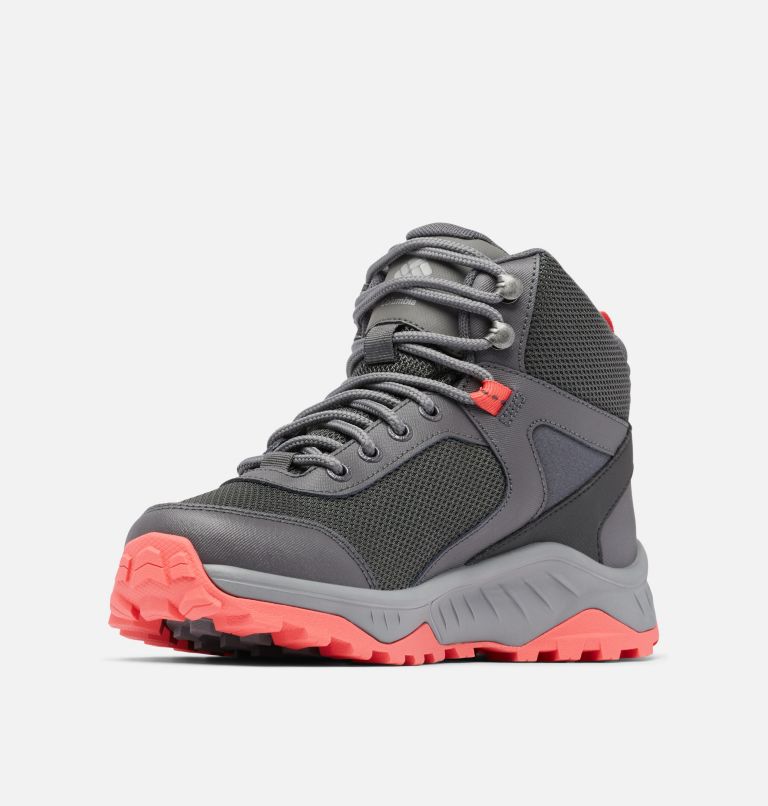 Chaussure mi-montante imperméable Trailstorm Ascend pour femmes, Color: Dark Grey, Red Coral, image 6
