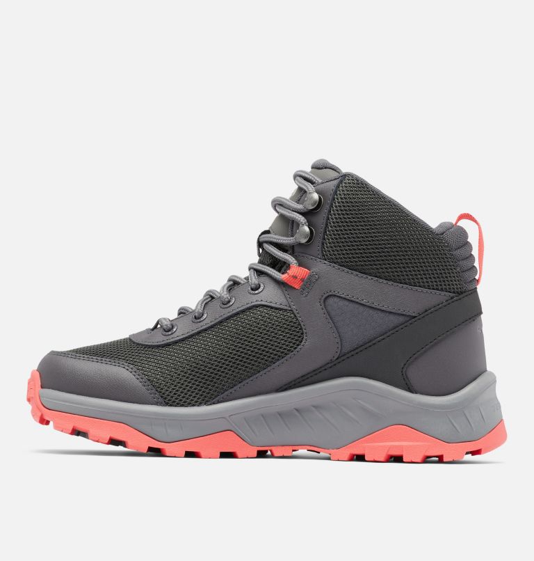 Women's Trailstorm Ascend Mid Waterproof Shoe, Color: Dark Grey, Red Coral, image 5