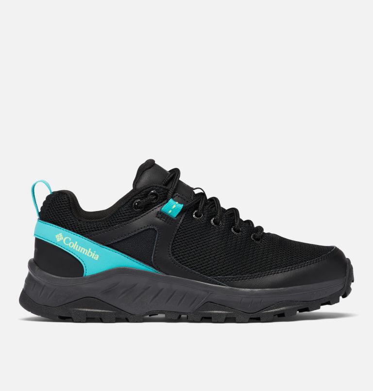 Women's Trailstorm Ascend Waterproof Hiking Shoes, Color: Black, Bright Aqua, image 3